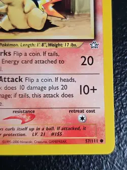 Pokemon TCG Cyndaquil 57/111 Neo Genesis 1st Edition NM - Image 4