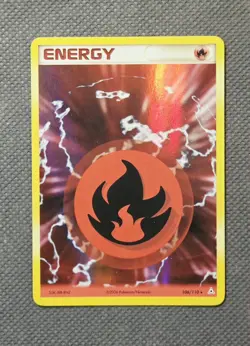 Holo Fire Energy 106/110 Delta Species Rare EX Holon Phantoms Pokemon 2006 - Image 1