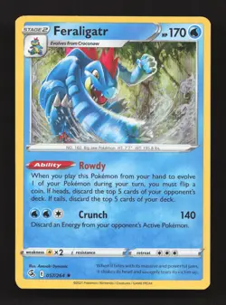 Feraligatr 057/264 Holo Rare Fusion Strike Pokemon Near Mint - Image 1