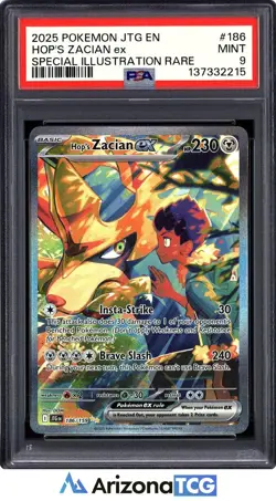Pokemon 2025 Hop's Zacian ex 186/159 SIR Journey Together PSA 9 - Image 1