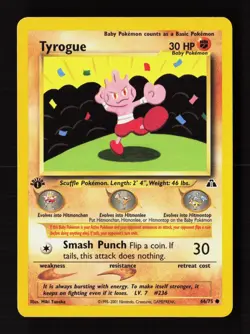 Tyrogue 66/75 Common Neo Discovery Pokemon 1st Edition Near Mint - Image 1