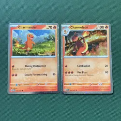 Pokemon TCG Charmeleon 005/165 Charmander 004/165 Cosmos Holo Promo SET NM 151 - Image 1