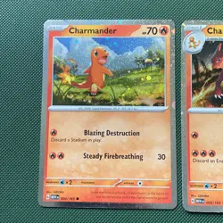 Pokemon TCG Charmeleon 005/165 Charmander 004/165 Cosmos Holo Promo SET NM 151 - Image 2