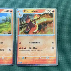 Pokemon TCG Charmeleon 005/165 Charmander 004/165 Cosmos Holo Promo SET NM 151 - Image 3