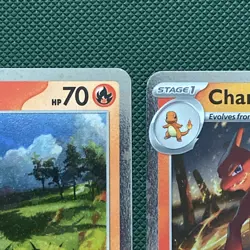Pokemon TCG Charmeleon 005/165 Charmander 004/165 Cosmos Holo Promo SET NM 151 - Image 5