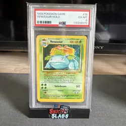 1999 Pokemon Base Set Venusaur Holo PSA 6 - Image 1