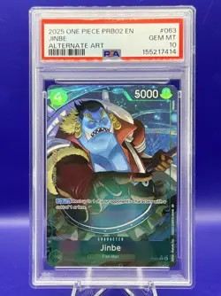 One Piece Jinbe Alt Art P-063 Premium Booster -The Best- Vol. 2 PRB02 PSA 10 - Image 1