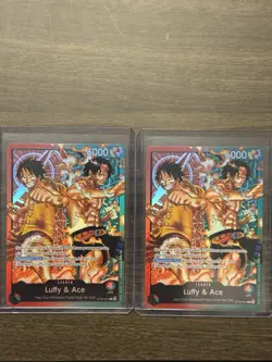 (2) Luffy & Ace ST30-001 Leader Starter Deck EX Luffy & Ace One Piece English NM - Image 1
