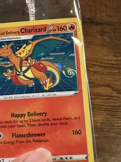 Pokemon TCG Sealed Special Delivery Charizard SWSH075 Holo Promo With Swirl - Image 2