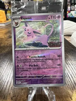 Espeon Best Buy Promo SEALED Pokemon Obsidian Flames 86/197 Reverse Holo - Image 1