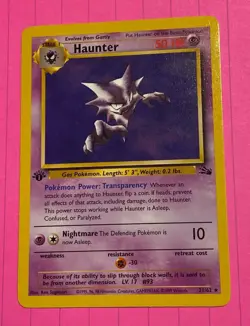 POKEMON HAUNTER 21/62 1st Edition FOSSIL SET RARE NON HOLO - Image 1