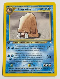 Piloswine 44/111 Uncommon Neo Genesis Pokemon 1st Edition - Image 1