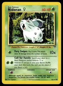 Nidoran F 82/110 Common Legendary Collection Pokemon LP - Image 1