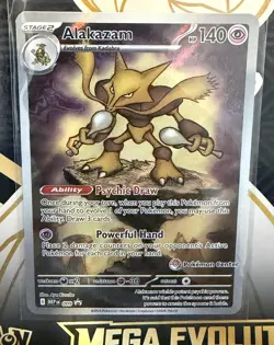 Pokemon TCG Alakazam Black Star Promo 009 Mint Box Fresh Pokemon Center Stamp - Image 1