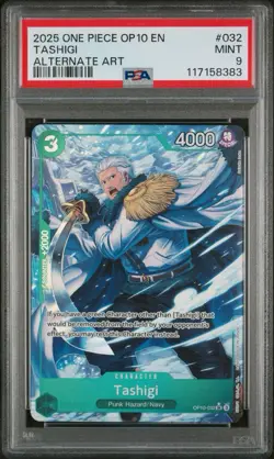 PSA 9 One Piece Card Game Tashigi OP10-032 Royal Blood English Edition - Image 1
