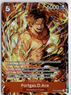 One Piece TCG Portgas D Ace ST15-005 Illustration Box Promo English - Image 3