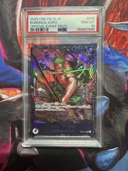 PSA 10 Zoro ST21-015 Flagship Battle 2025 Top 8 Prize ONE PIECE Card Japanese - Image 1