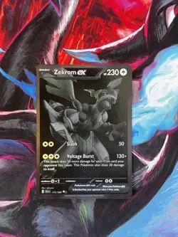 Pokemon Zekrom EX Black Bolt 172/086 BWR English TCG Card Near Mint Condition - Image 1