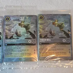 Disney Lorcana TCG Tinker Bell Giant Fairy 11/P3 Foil holo Card Lot (4 Cards) - Image 1
