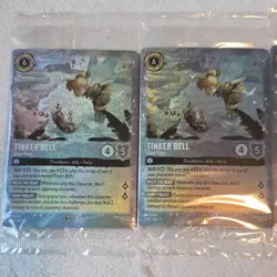 Disney Lorcana TCG Tinker Bell Giant Fairy 11/P3 Foil holo Card Lot (4 Cards) - Image 2
