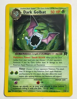 Dark Golbat 7/82 Holo Rare Team Rocket Set 2000 Pokemon Card WOTC NM/LP - Image 1