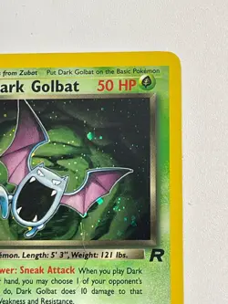 Dark Golbat 7/82 Holo Rare Team Rocket Set 2000 Pokemon Card WOTC NM/LP - Image 3