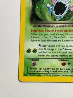 Dark Golbat 7/82 Holo Rare Team Rocket Set 2000 Pokemon Card WOTC NM/LP - Image 4