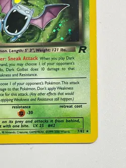 Dark Golbat 7/82 Holo Rare Team Rocket Set 2000 Pokemon Card WOTC NM/LP - Image 5