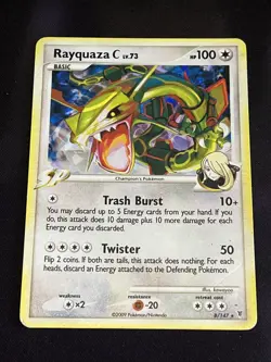 Rayquaza C 8/147 Cracked Ice 🧊 Holo Foil Promo Pokemon Card - Image 1