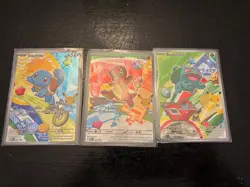Pokemon First Parter 1st Edition Charmander Squirtle Bulbasaur Set 3 Card - Image 1