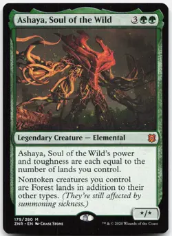 Ashaya, Soul of the Wild 179 LP Zendikar Rising Mythic Magic: The Gathering - Image 1
