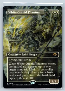 WHITE ORCHID PHANTOM (BORDERLESS) 324 MODERN HORIZONS 3 MAGIC: THE GATHERING NM - Image 1