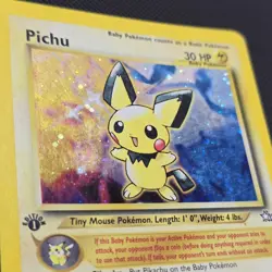 Pokemon TCG Pichu Neo Genesis Holo Rare 12/111 30 HP Zzzap 1st Edition HEAVY PLA - Image 2