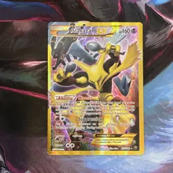 Pokemon TCG Alakazam EX 125/124 Fates Collide Secret Rare Full Art Holo - Image 1