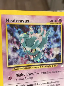 Pokemon Misdreavus Double Holo Neo Revelation 11/64 Swirl - Image 4