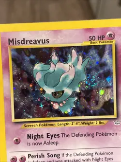 Pokemon Misdreavus Double Holo Neo Revelation 11/64 Swirl - Image 5