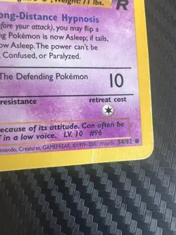 Pokemon TCG Drowzee Team Rocket 54/82 Regular 1st Edition Common DMG - Image 3