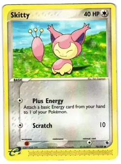 Pokemon TCG Skitty 70/109 Common Ruby & Sapphire LP - Image 1