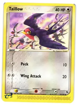 Pokemon TCG Taillow 72/109 Common Ex Ruby & Sapphire HP - Image 1