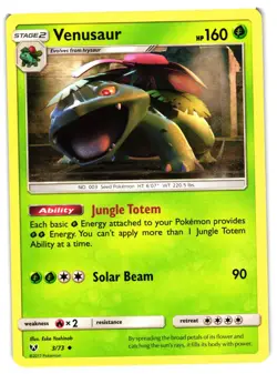 Pokemon TCG Venusaur 3/73 Uncommon Shining Legends VLP - Image 1