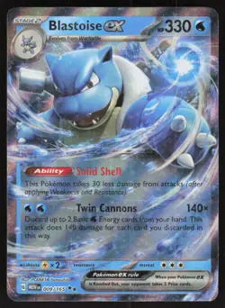 Blastoise ex 009/165 Double Rare 151 Pokemon Near Mint - Image 1