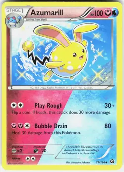 Azumarill 77/114 Uncommon Steam Siege Pokemon Lightly Played - Image 1