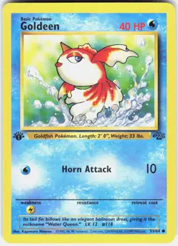 Goldeen 53/64 Common Jungle Pokemon 1st Edition Lightly Played - Image 1