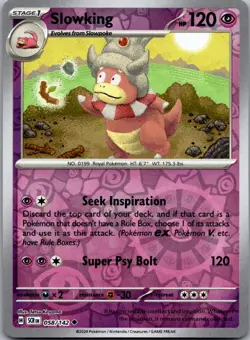 Slowking 58/142 Uncommon Stellar Crown Pokemon Reverse Holo Near Mint - Image 1