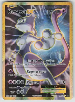 POKEMON MEWTWO EX 103 ULTRA RARE EVOLUTIONS DMG HOLO - Image 1