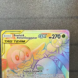 Rowlet & Alolan Exeggutor GX (Full Art) 237/236 Sm-Unified Minds Secret Holo - Image 2