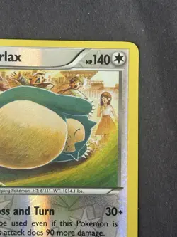 Pokemon Snorlax Fates Collide #077/124 Rare Reverse Holo Near Mint - Image 4