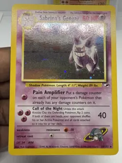 Pokemon Gym Heroes Sabrina’s Gengar 14/132 Holo NM - Image 3