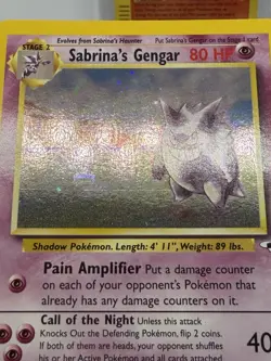 Pokemon Gym Heroes Sabrina’s Gengar 14/132 Holo NM - Image 4