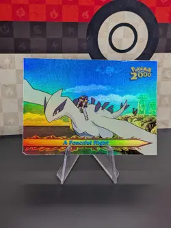 2000 Topps Pokemon The Movie 2000 A Fanciful Flight Lugia - Rainbow Foil #65 NM- - Image 1